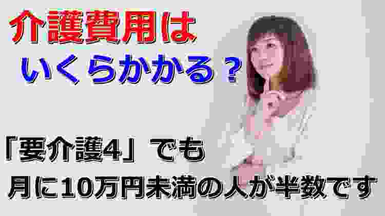 老後 介護費用はいくらかかる？ 「要介護4」でも、 月に10万円未満の人が半数です